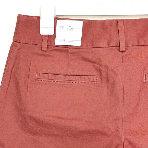 Loft Womens Shorts Size 4 The Riviera 4" Inseam Mini Short Pockets Mid Rise - Picture 3 of 13